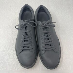 Oliver Cabell Gray Made In Italy Low 1 Leather Lace-Up Sneaker Shoe Size 43